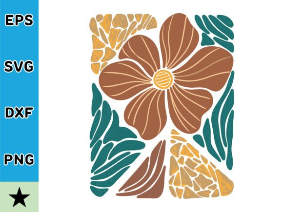 Download Retro Inspired Boho Flower SVG Vector - Retro inspired Collection
