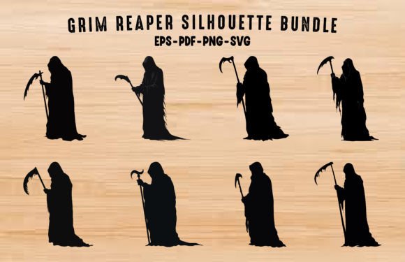 Download Grim Reaper Silhouette Vector Art Set - Grim reaper silhouette Collection