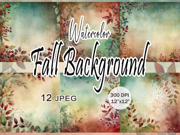 Download Watercolor Autumn Background Bundle - Autumn Collection