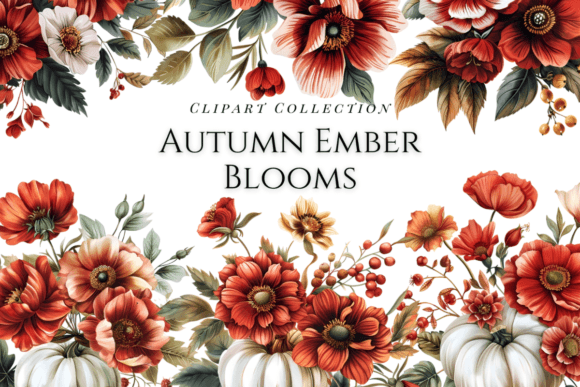 Download Watercolor Fall Flowers Autumn Embers - Autumn Collection