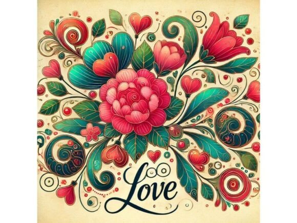 Download Retro-inspired LOVE, Floral Designs - Premium Bundle