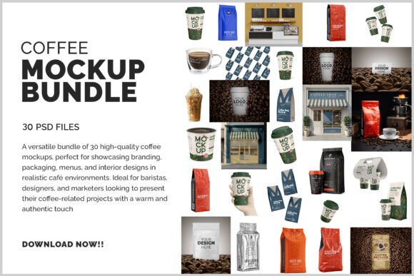 Download Coffee Mockup Pack - Pack Collection