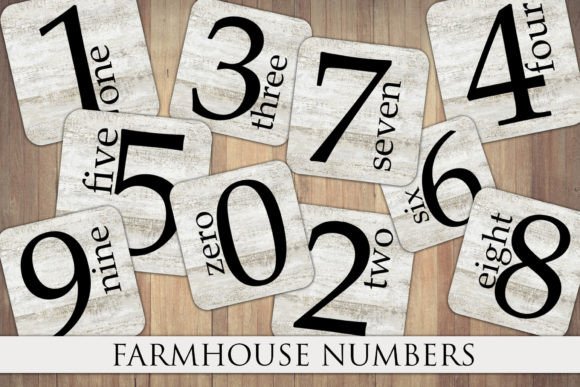 Download Farmhouse Numbers Ephemera - Ephemera Collection