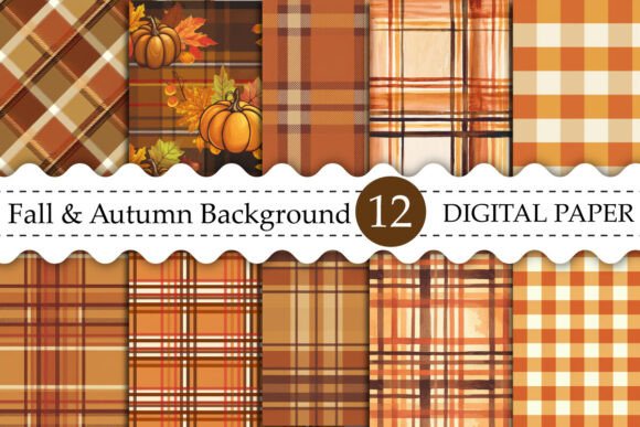 Download Fall &amp; Autumn Background Digital Paper - Autumn Collection