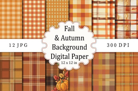 Download Fall &amp; Autumn Background Digital Paper - Autumn Collection