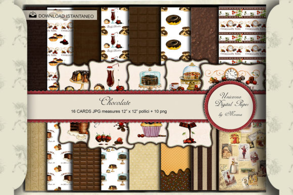 Download Chocolate Time Digital Paper Pack - Pack Collection