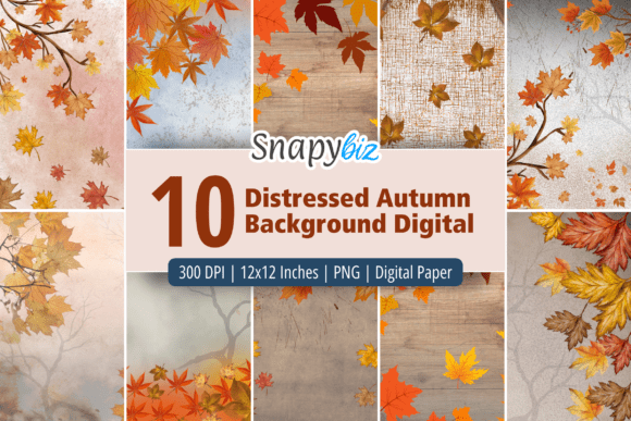 Download Digital Distressed Autumn Background - Autumn Collection