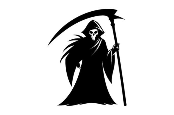 Download Grim Reaper Silhouette with Scythe. - Premium Resources