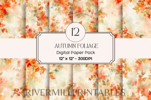 Download Fall Foliage Digital Paper Pack - Pack Collection