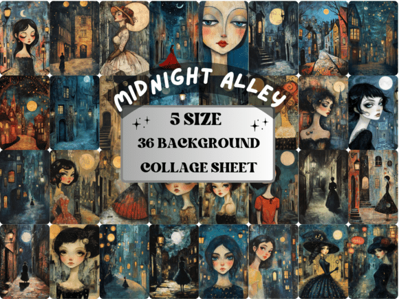 Download Midnight Alley Collage Ephemera Paper - Ephemera Collection