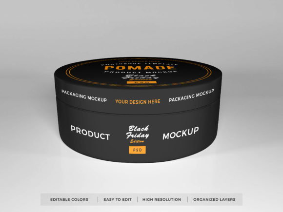 Download Realistic Pomade Packaging Mockup PSD - Pack Collection