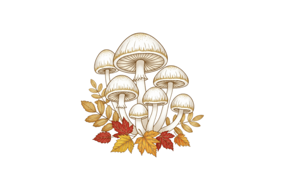 Download Forest Mushrooms with Autumn Foliage - Autumn Collection
