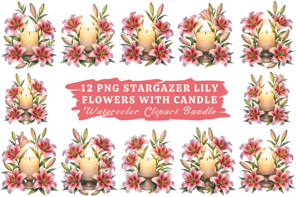 Download Lily Flowers Watercolor Clipart Pack #26 - Pack Collection