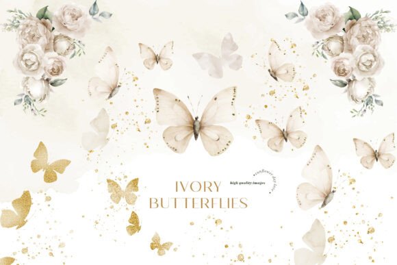 Download Ivory White Butterflies Flower Clipart - Premium Resources