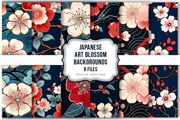 Download Japanese Art Blossom Backgrounds Pack - Pack Collection