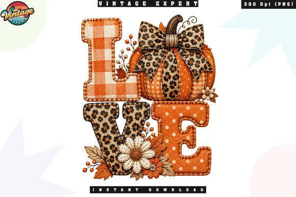Download Love Autumn Pumpkin Patchwork PNG - Autumn Collection
