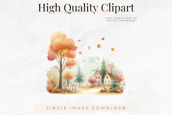 Download Fall Village Autumn Seasonal Clipart - Autumn Collection