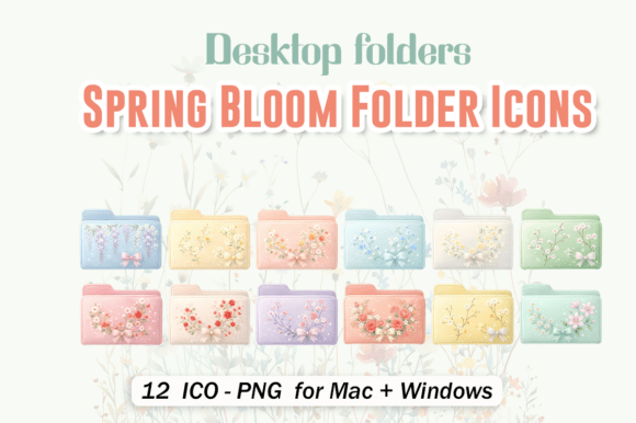 Download Spring Bloom Pastel Folder Icon Pack!🌸 - Pack Collection