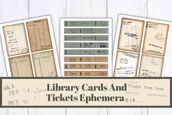 Download Vintage Library Cards, Ephemera, - Ephemera Collection