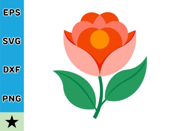 Download Retro Inspired Vintage Flower SVG Vector - Retro inspired Collection