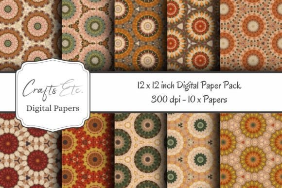 Download Autumn Blooms Digital Paper Pack - Pack Collection