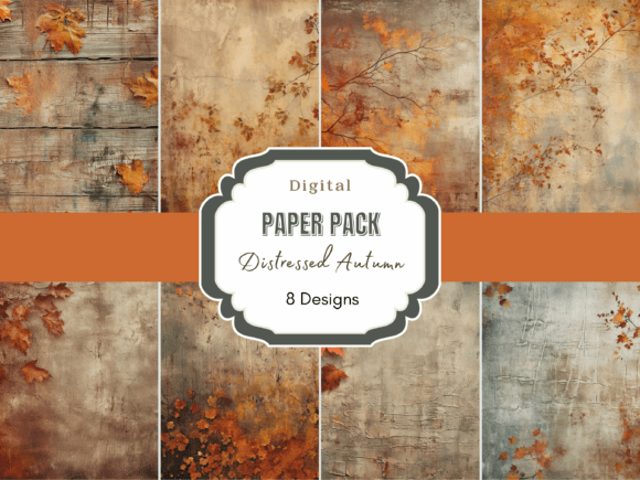 Download Distressed Autumn Background Digital - Autumn Collection